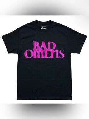 Bad Omens Logo Short Sleeve T-Shirt - Black with Pink Graphic